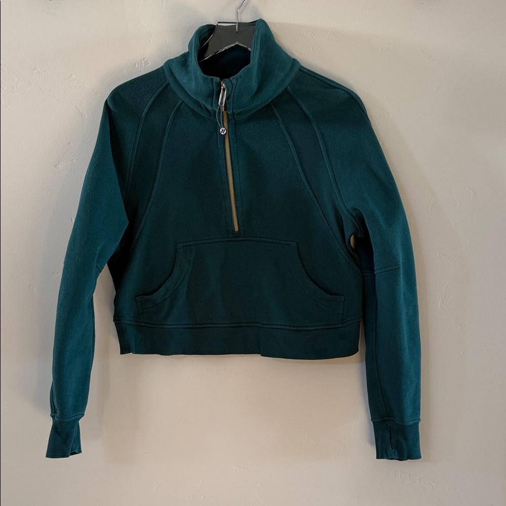 lululemon athletica Teal Scuba Half-Zip Sweatshirt